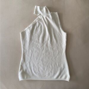Superdown Off-White Asymmetrical Tank Top